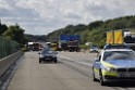 Schwerer LKW VU PKlemm A 4 Rich Olpe auf der Rodenkirchener Bruecke P300